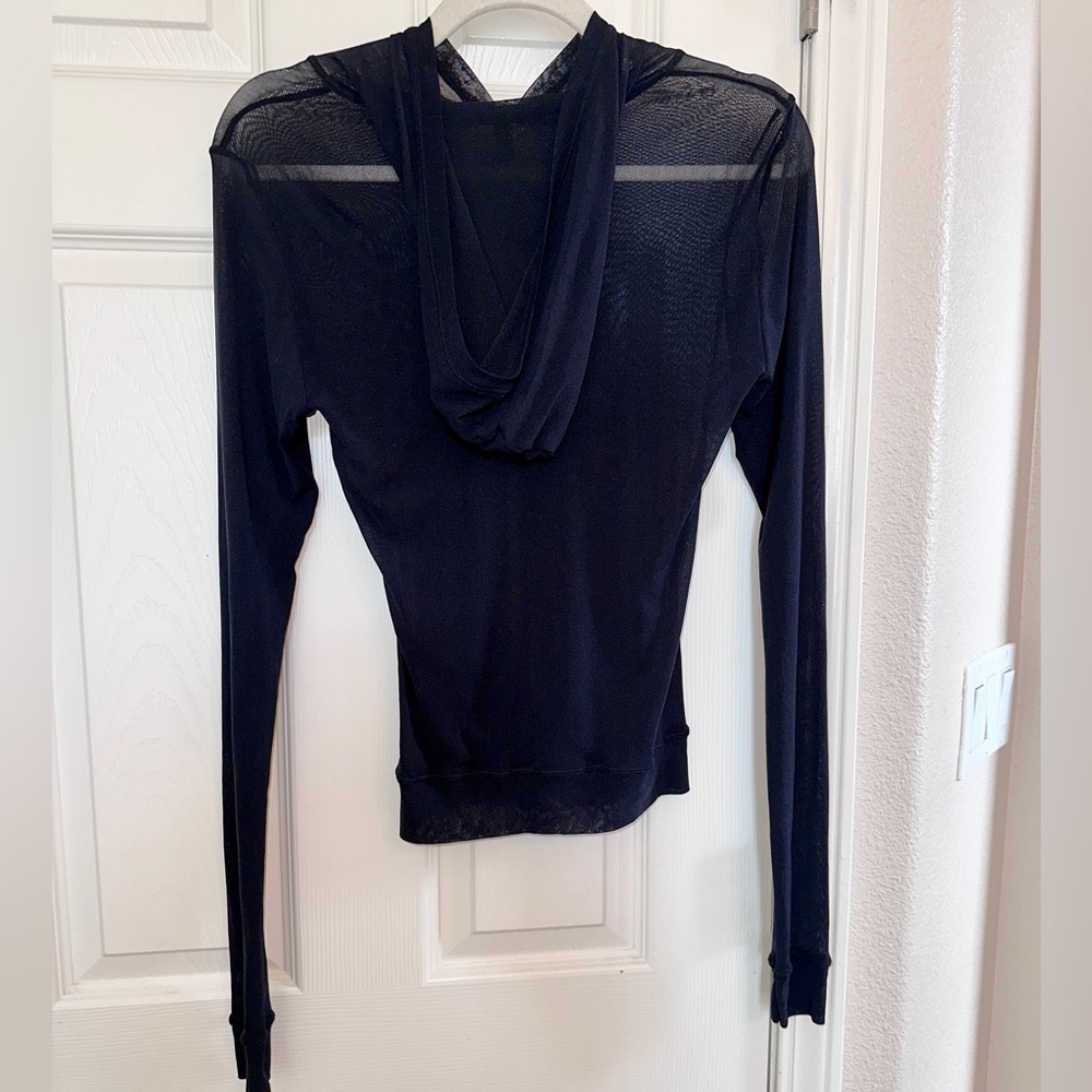 Skims black sheer long sleeve hoodie - never worn - Picture 4 of 7